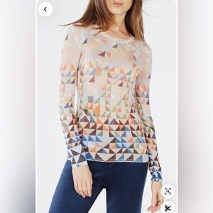 BCBGMAXAZRIA - Women’s - 'Agda' Long Sleeve Design Top